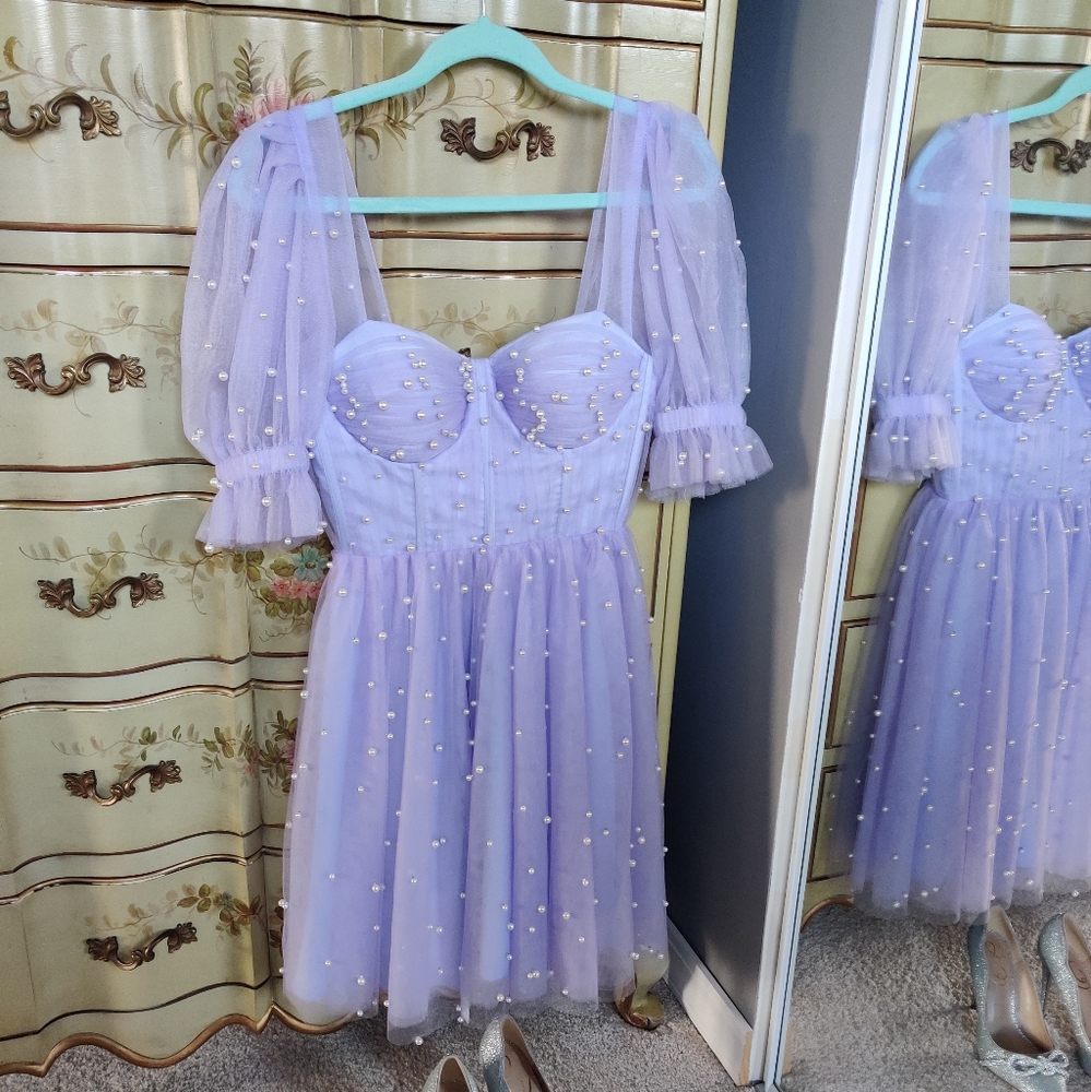Ava Gowns Purple Pearl Dress 💜